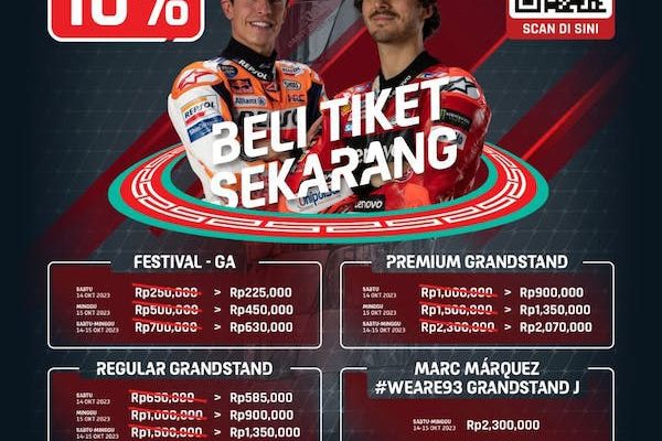 Harga Tiket Spesial IndonesianGP 2023 untuk