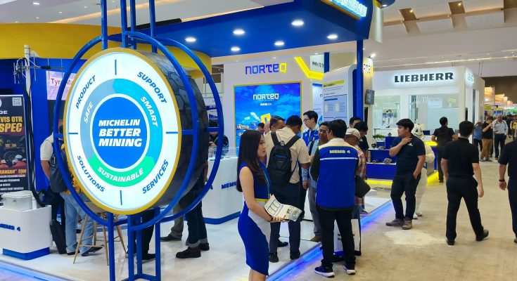 Michelin, produsen ban terkemuka dunia, turut meramaikan acara Jakarta International Mining Expo yang berlangsung